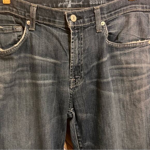7 For All Mankind Austyn Relaxed Jeans Frayed Hem Medium Wash Men's 34 x 30 - Picture 9 of 12
